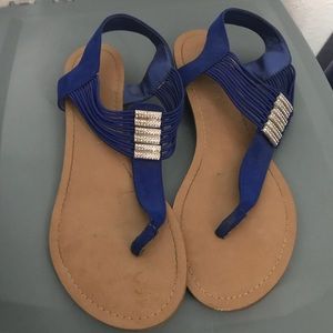 Blue sandals